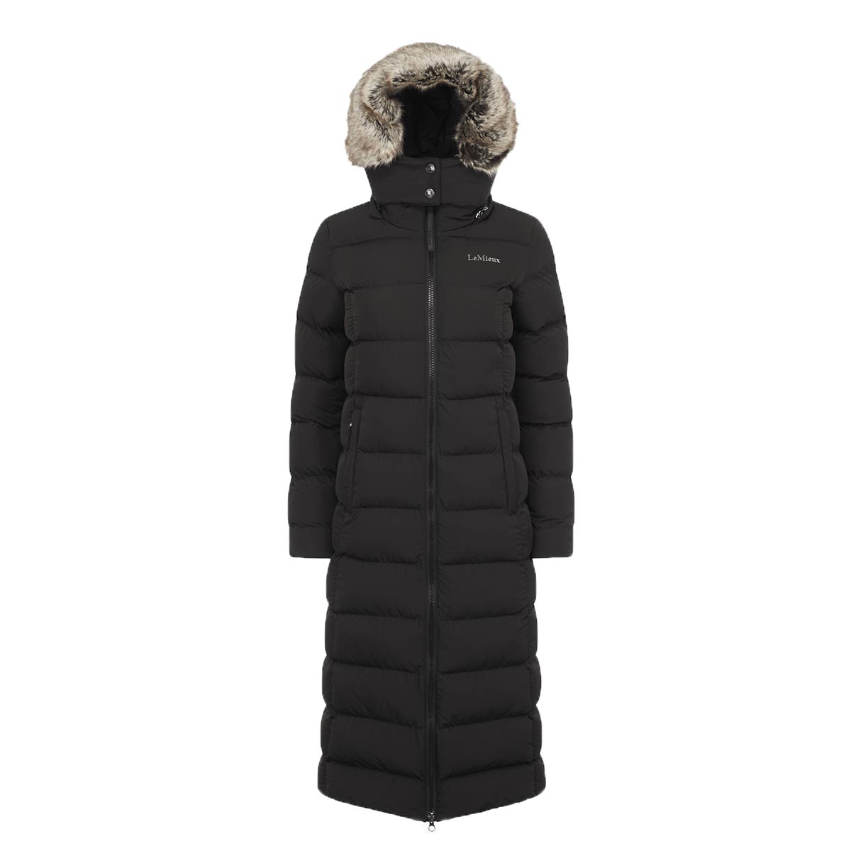 Jas Lemieux Harper Longline Puffer Zwart, 38 in zwart