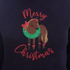 Kersttrui Epplejeck EJCMerry Christmas Hoodie Donkerblauw