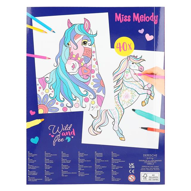 Kleurboek Miss Melody Colour & Design Book 