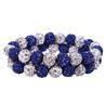 Knotband QHP Gloss Wit-blauw