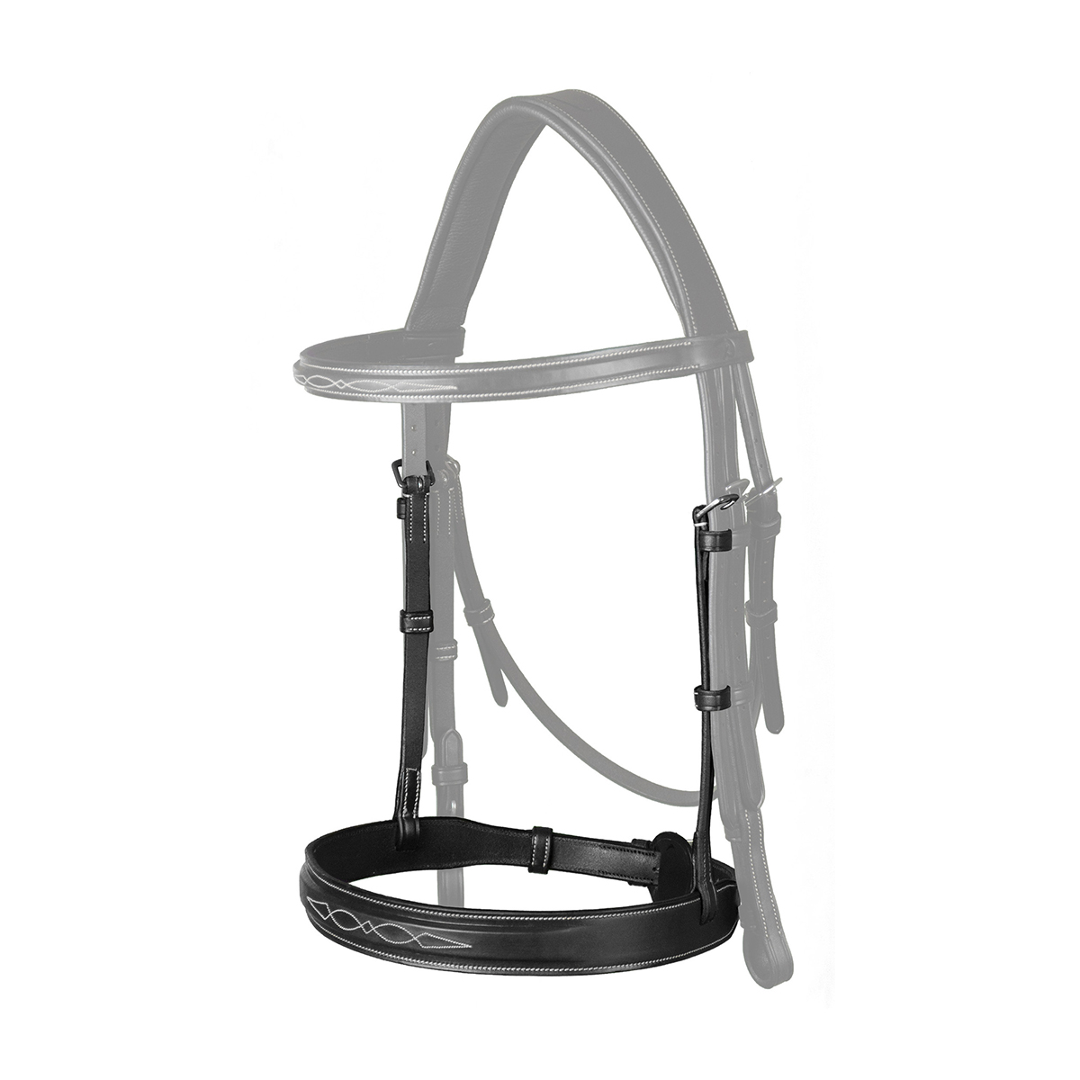 Neusriem Dy&apos;on Cavesson Hunter Usc Zwart, PAARD in zwart