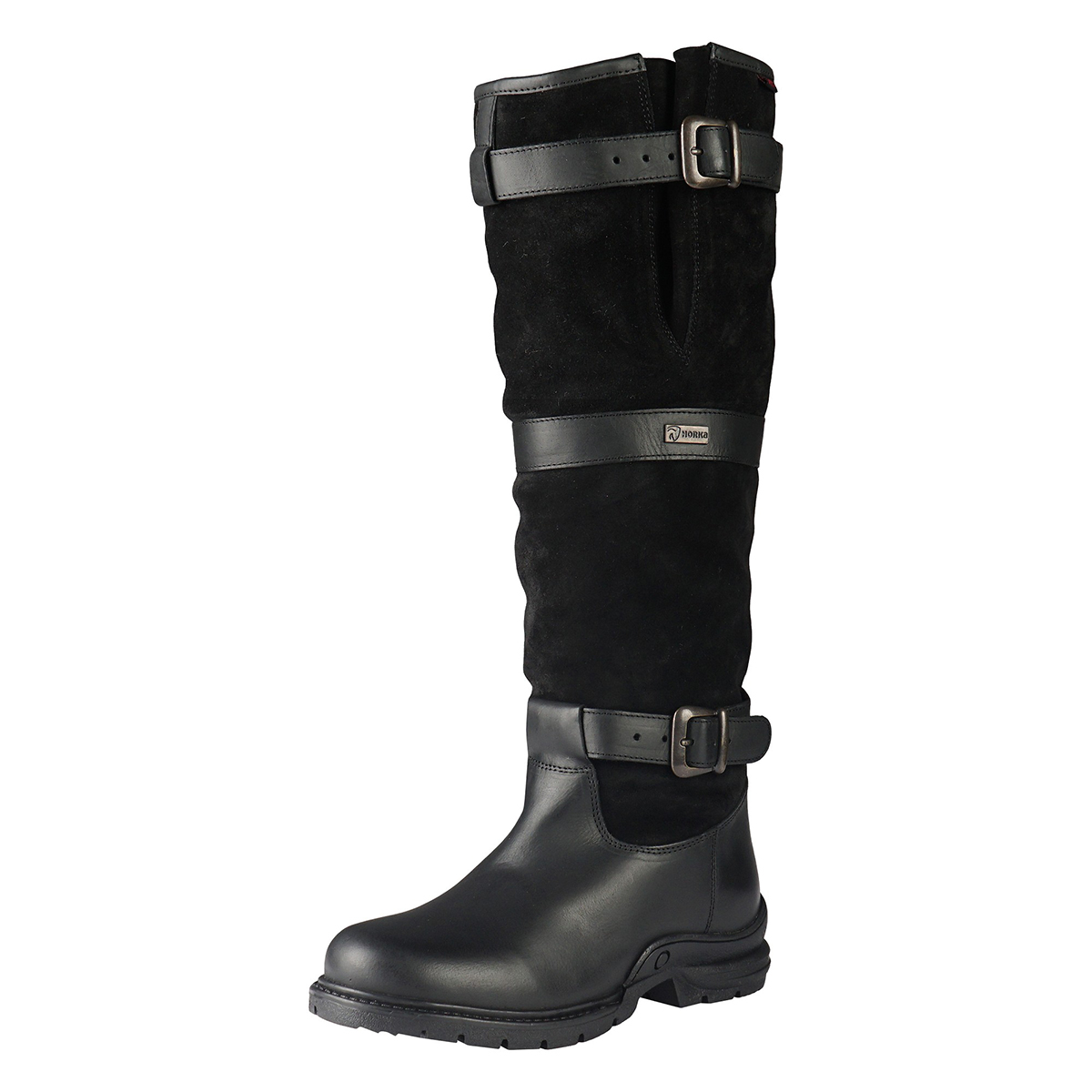 Horka Outdoorlaarzen Highlander Leer/bont/suède Zwart Maat 37