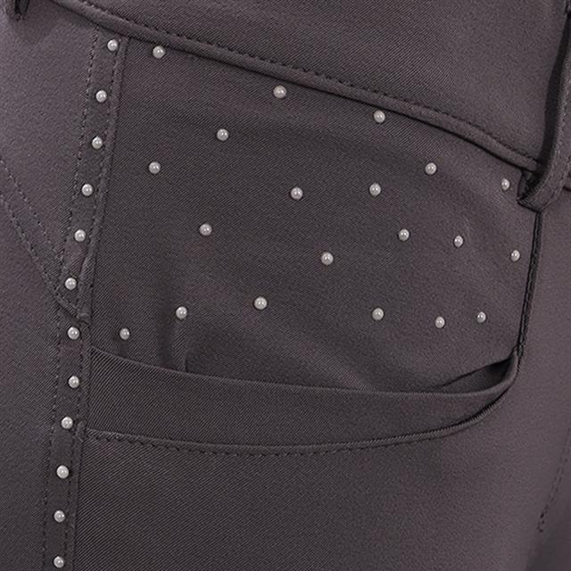 Paardrijbroek La Valencio LVVanity Full Grip Donkergrijs