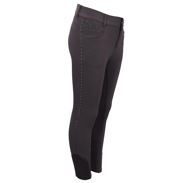 Paardrijbroek La Valencio LVVanity Kids Full Grip Donkergrijs