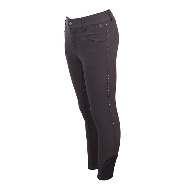 Paardrijbroek La Valencio LVVanity Kids Full Grip Donkergrijs