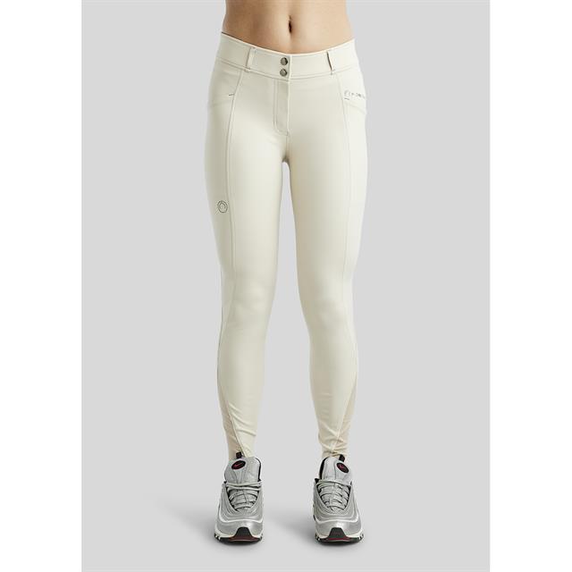 Paardrijbroek Montar MOZida Refined Gun Metal Full Grip Beige