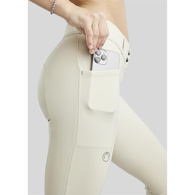 Paardrijbroek Montar MOZida Refined Gun Metal Full Grip Beige