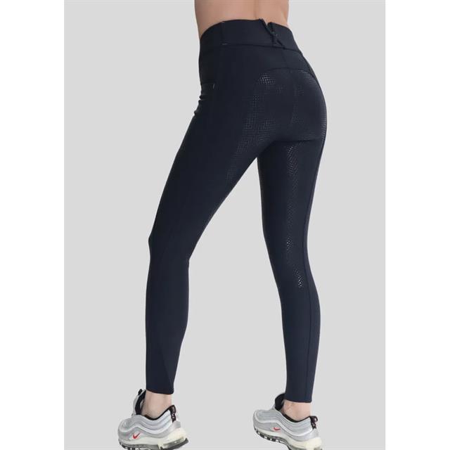 Paardrijbroek Montar MOZida Refined Gun Metal Full Grip Donkerblauw
