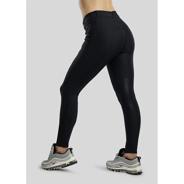 Paardrijbroek Montar MOZida Refined Gun Metal Full Grip Zwart