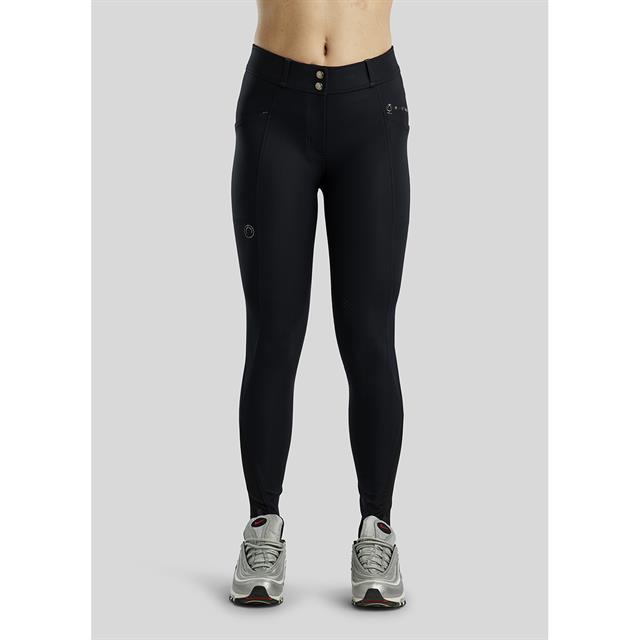 Paardrijbroek Montar MOZida Refined Gun Metal Full Grip Zwart