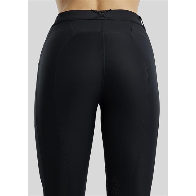 Paardrijbroek Montar MOZida Refined Gun Metal Full Grip Zwart