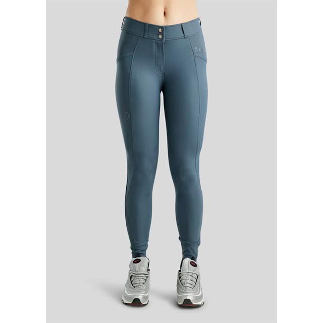 Paardrijbroek Montar MOZida Refined Gun Metal Knie Grip Middenblauw