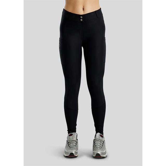 Paardrijbroek Montar MOZira Refined With Compression Full Grip Zwart