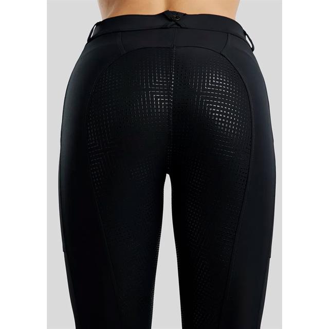 Paardrijbroek Montar MOZira Refined With Compression Full Grip Zwart