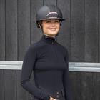 Paardrijcap QHP Detroit Polo Visor Zwart