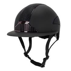 Paardrijcap QHP Detroit Polo Visor Zwart