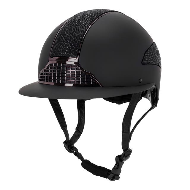 Paardrijcap QHP Detroit Polo Visor Zwart