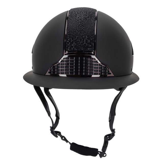 Paardrijcap QHP Detroit Polo Visor Zwart