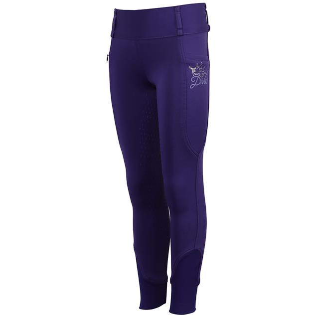 Paardrijlegging Harry's Horse Diva Violet Full Grip Kids Donkerpaars