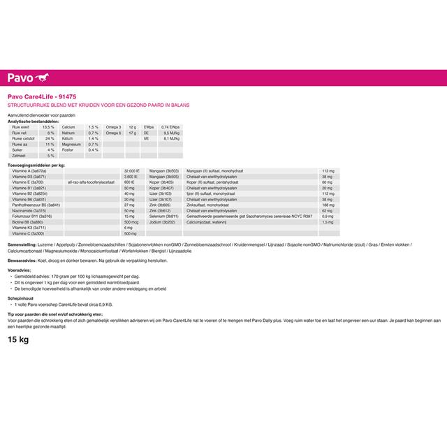 Pavo Care4Life 15kg 