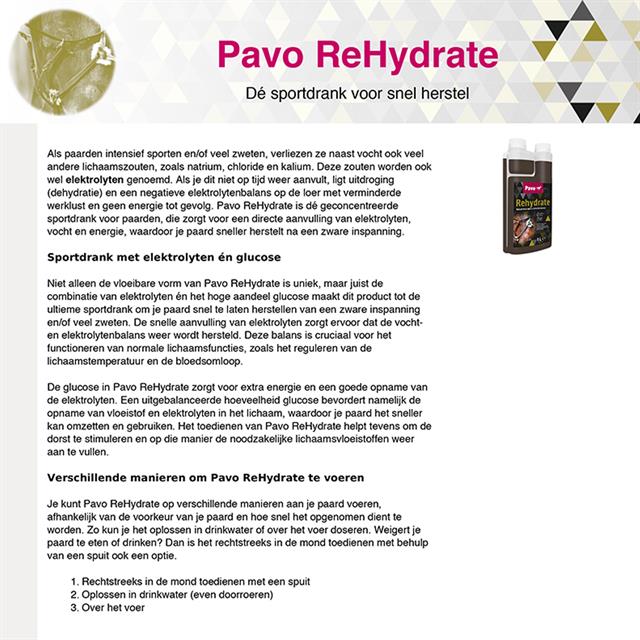 Pavo ReHydrate Overige