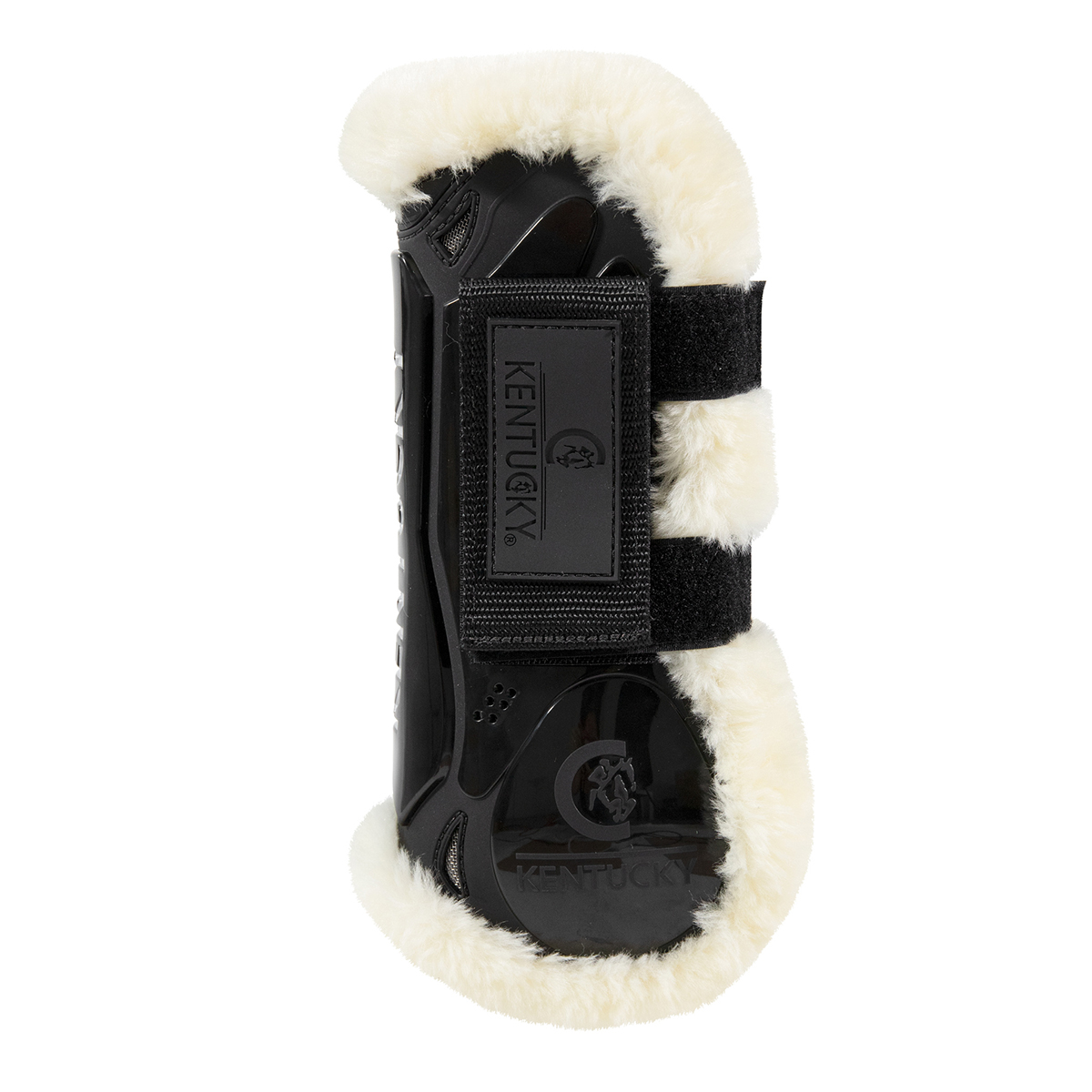 Peesbeschermers Kentucky Vegan Wol Velcro Zwart, M in zwart