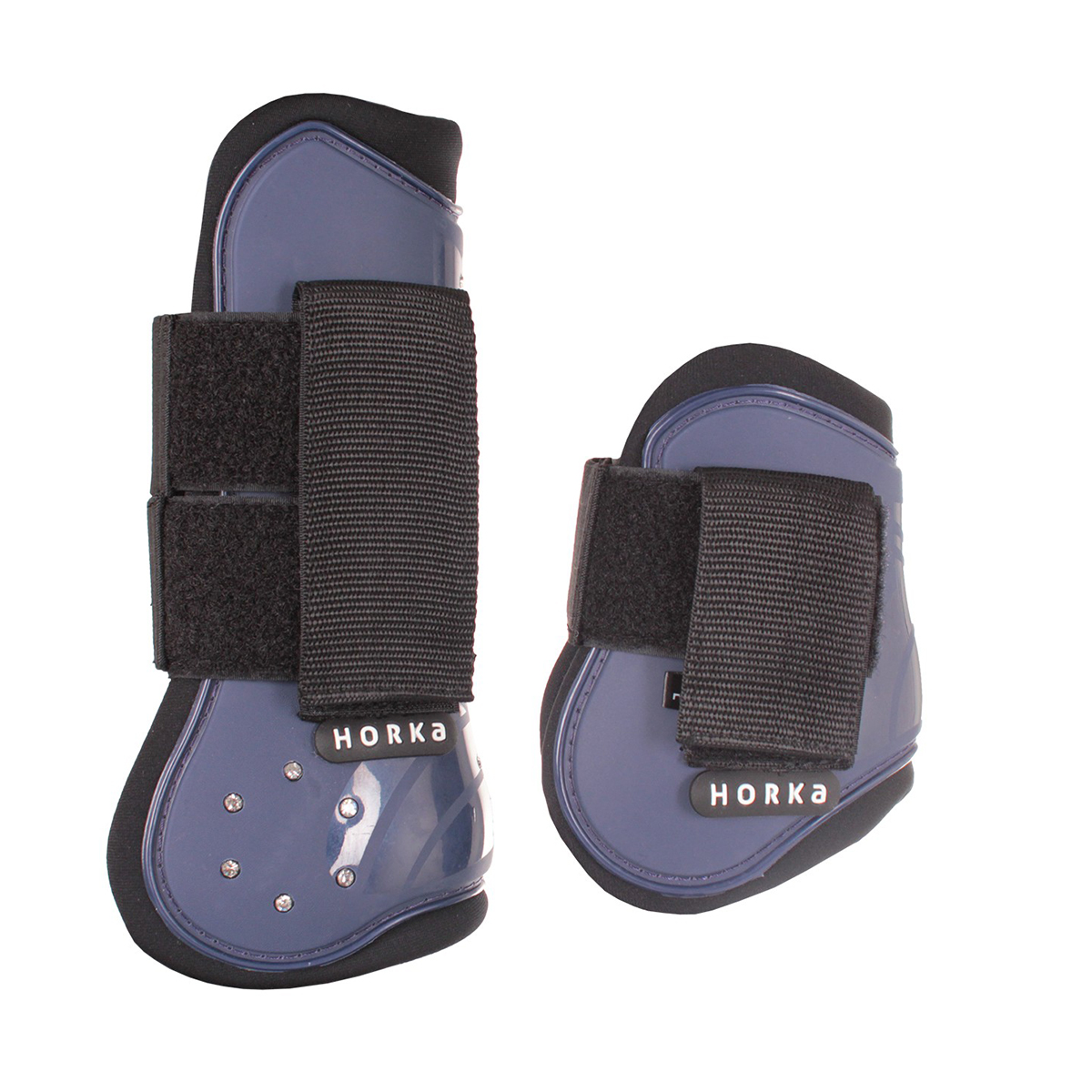 Peesbeschermerset Horka Strass Blauw, L in blauw