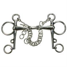 Pelham BR Dubbelgebroken RVS 18mm 