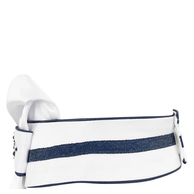 Plastron Anky Stone-Deluxe Wit-blauw