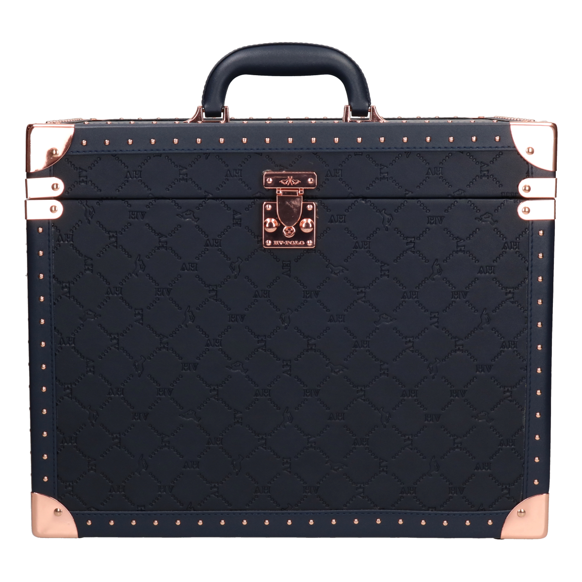 HV Polo - Grooming box Luxury - Poetsbox - Navy Rosegold - 39x29x31