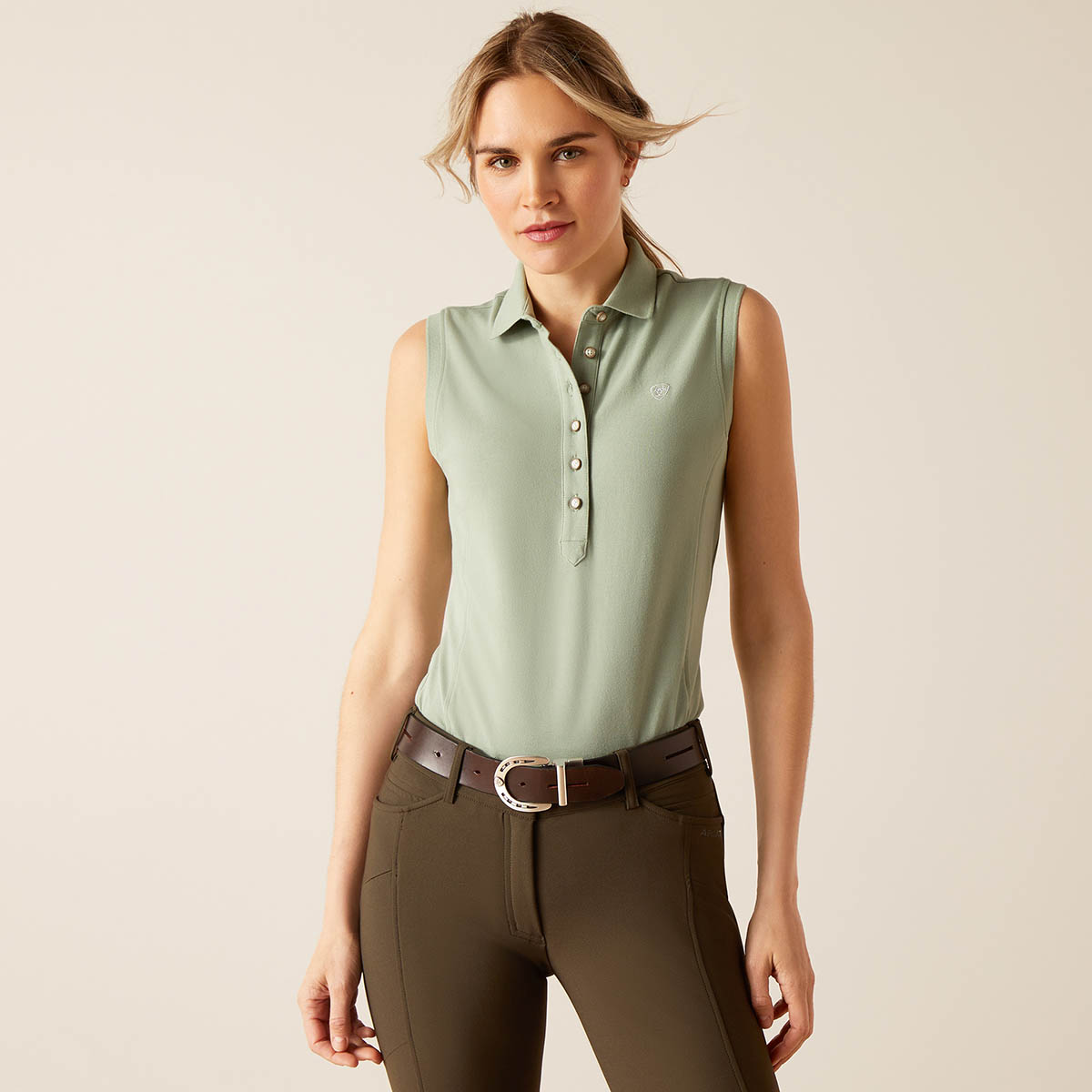 Polo Ariat Prix 2.0 Sleeveless Groen, M in groen
