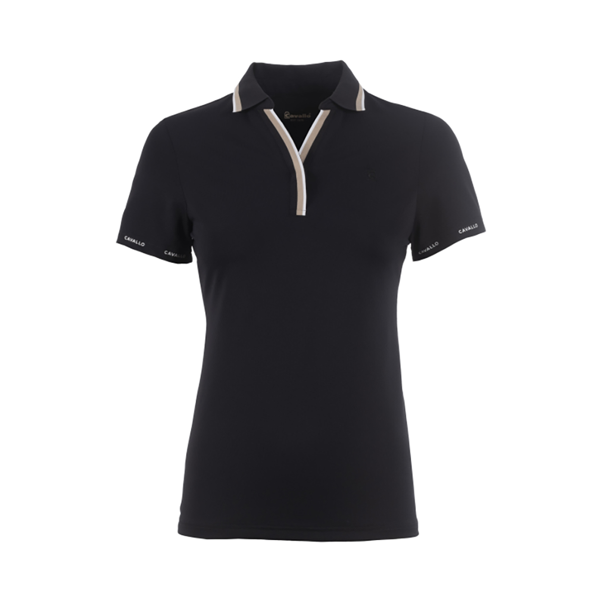 Polo Cavallo Cavalpique Zwart, 36 in zwart