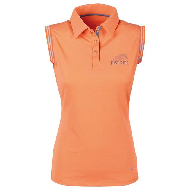 Polo Harry's Horse Just Ride Verano Mouwloos Mouwloos Oranje