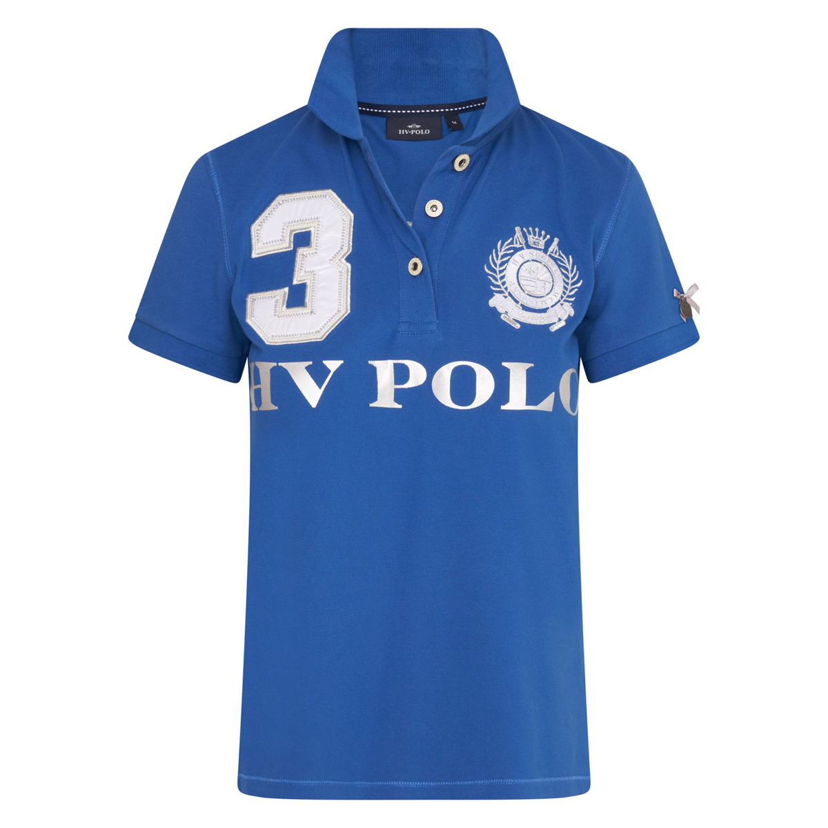 Polo Hv Polo Favouritas Eq Blauw-wit, S in blauw/wit