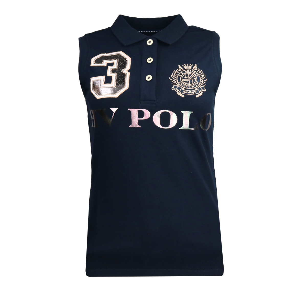 Polo Hv Polo Favouritas Luxury Mouwloos Donkerblauw, S in donkerblauw