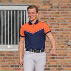 Polo KNHS Fan NL Men Donkerblauw-oranje