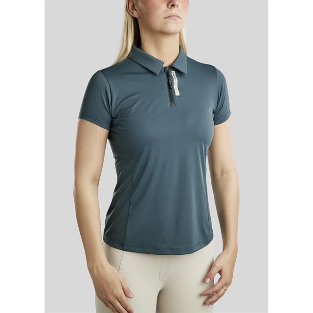Polo Montar MOStella Mesh Contrast Stated Middenblauw