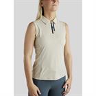 Polo Montar MOStella Mesh Contrast Stated Mouwloos Beige