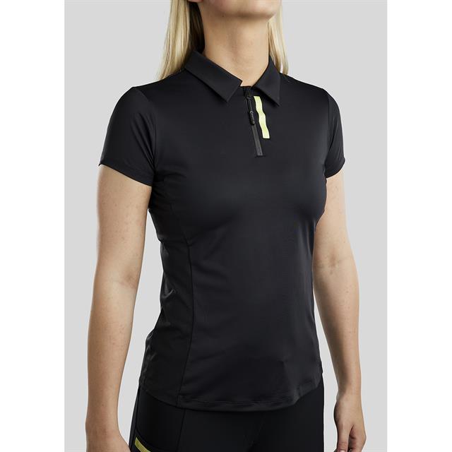 Polo Montar MOStella Mesh Contrast Stated Zwart