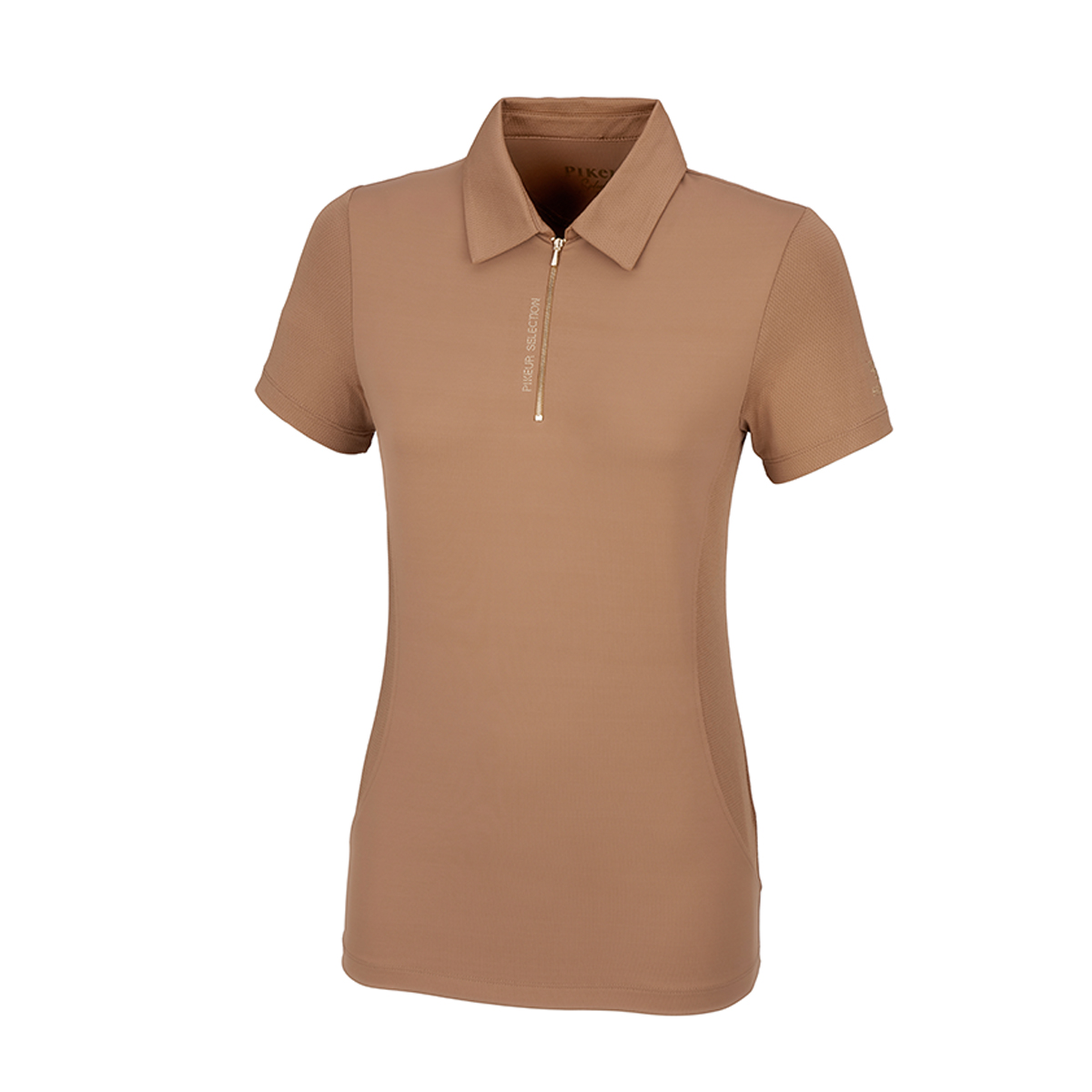 Polo Pikeur Venya Bruin, L in bruin