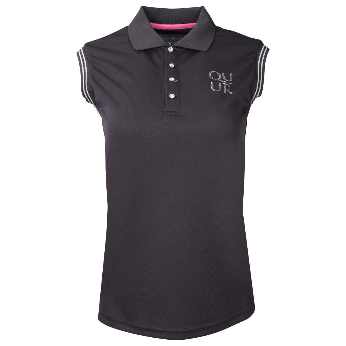 Quur Polo Qhedde Mouwloos Zwart - s