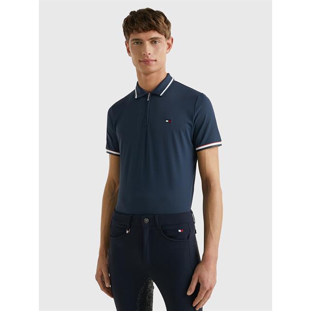 Polo Tommy Hilfiger Performance Zip Men Donkerblauw