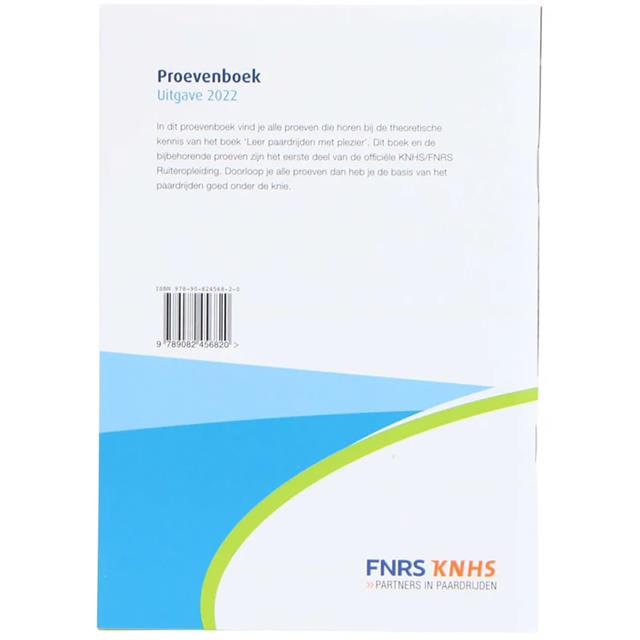 Proevenboek KNHS Leer Paardrijden Met Plezier Brons 