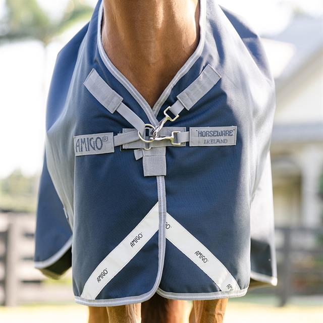 Regendeken Horseware Amigo 1200D 0gr Donkerblauw-grijs