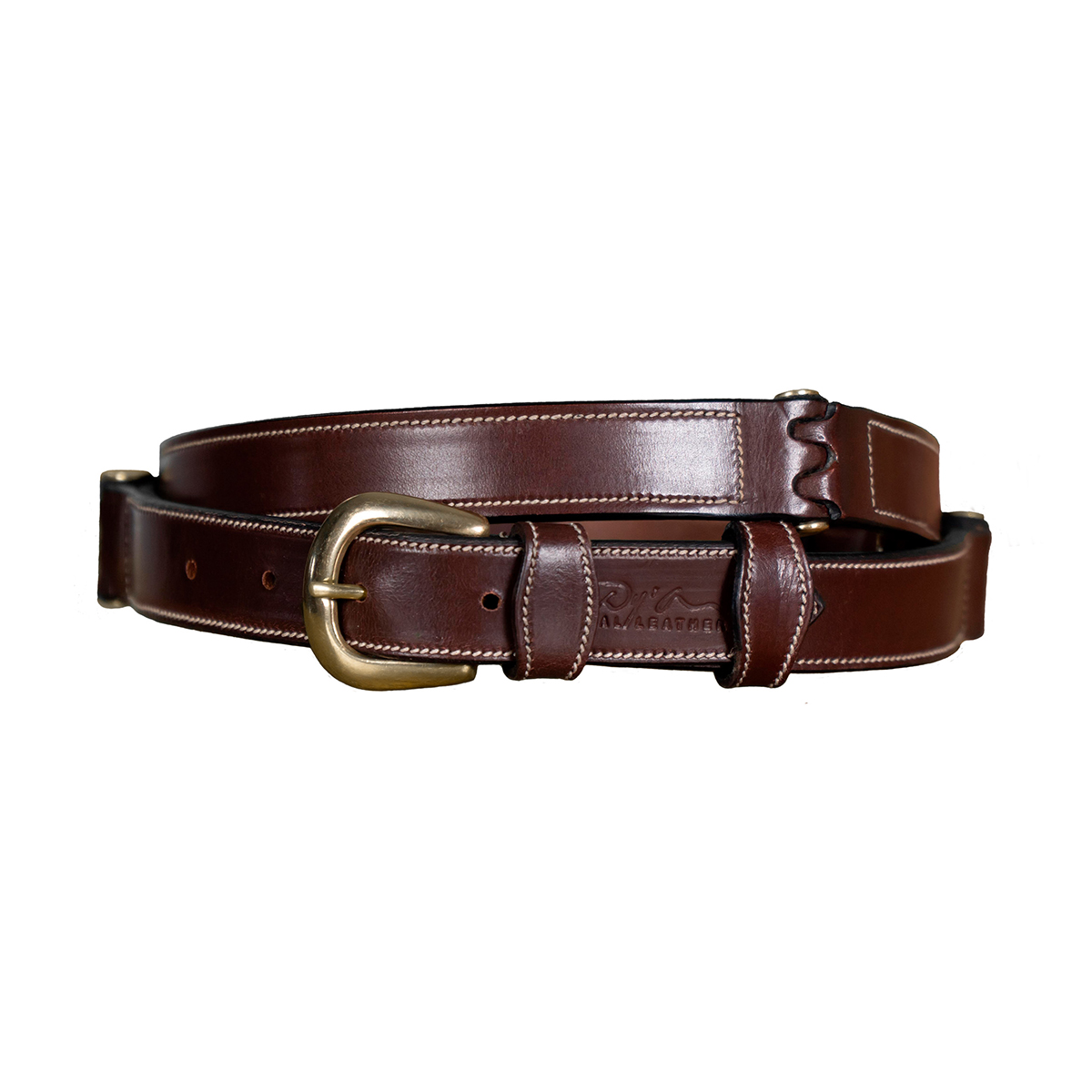 Riem Dy&apos;on Flat Leather Bruin, 85 cm in bruin