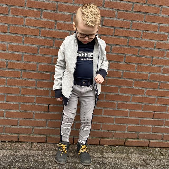 Rijbroek Boeffies BSMees Knie Grip Kids Grijs-blauw