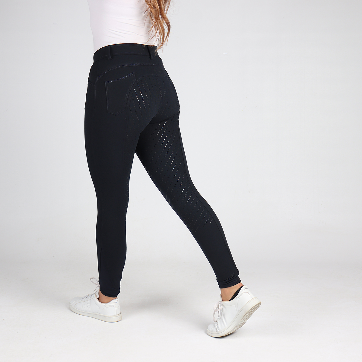 Rijbroek Easy Rider Elodie Diamond Siliconen, 34in donkerblauw
