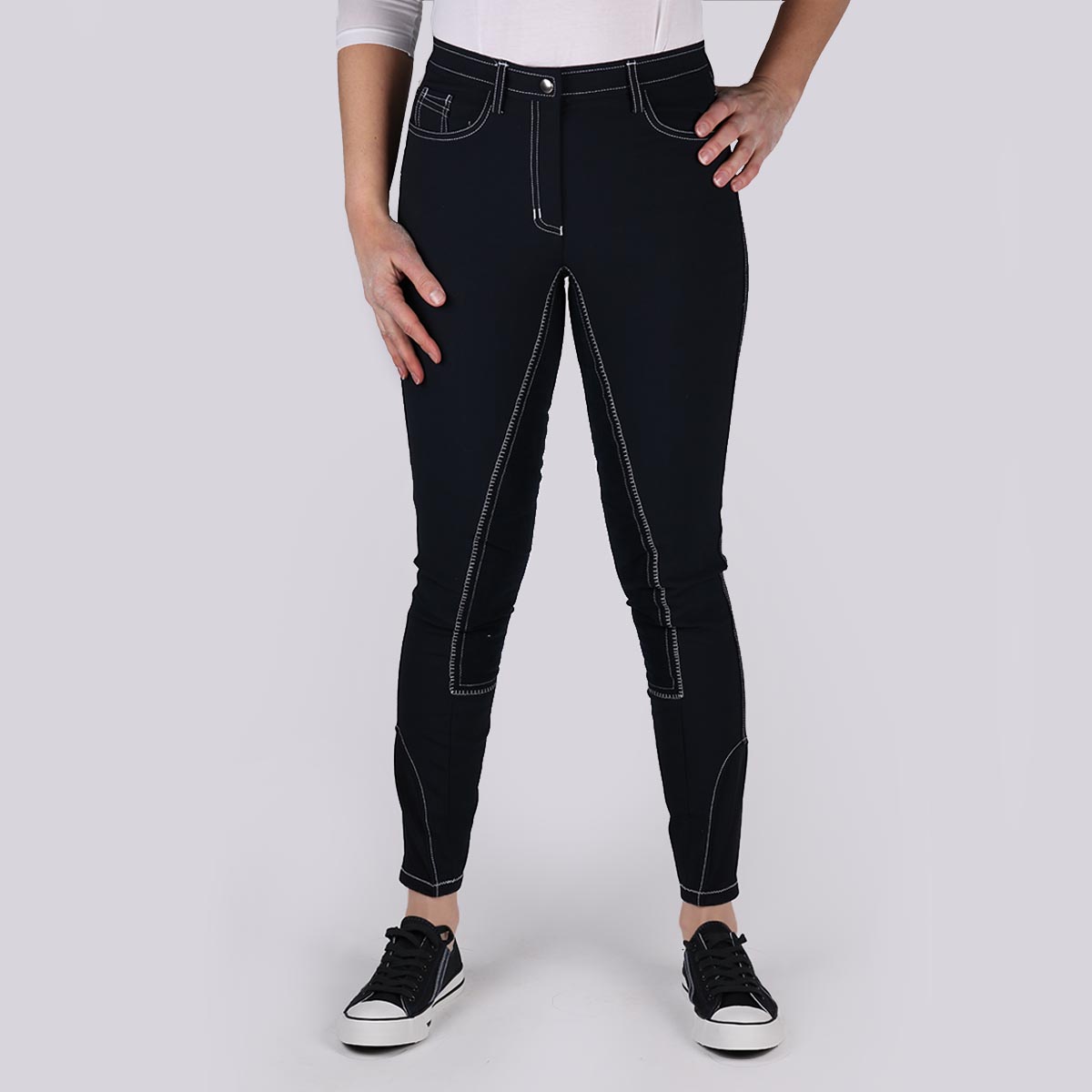 Rijbroek Epplejeck Andria Leer Donkerblauw, 40 in donkerblauw