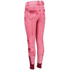 Rijbroek Harry's Horse LouLou Denim Full Grip Kids Middenroze