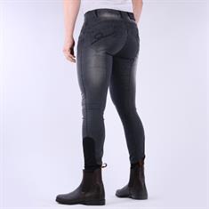 Rijbroek Harrys Horse Liciano Denim Full Grip Men Zwart-denim